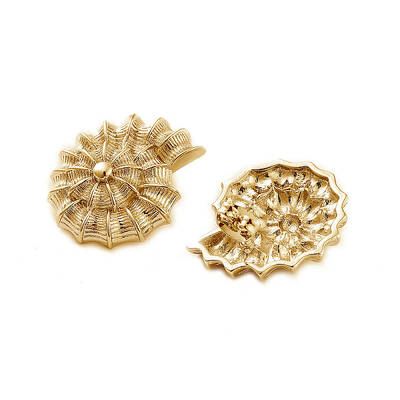 Shell Shape Brass Stud Earrings