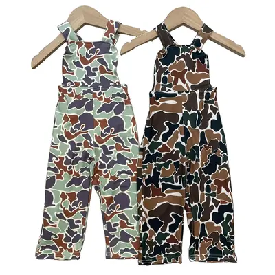 kids clothing boy camo overalls pants jumpsuit boy gift hunting clothes