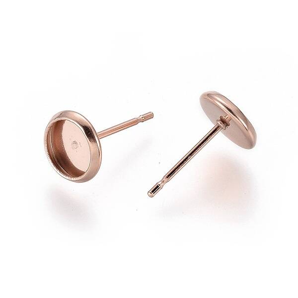304 Stainless Steel Stud Earring Settings