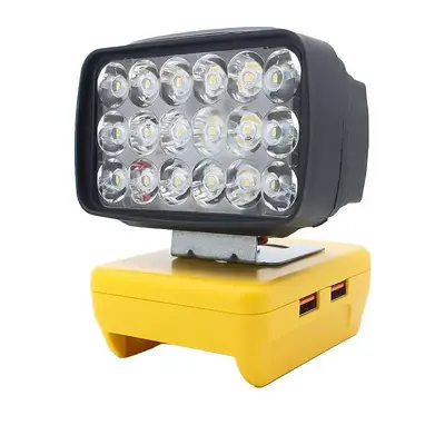 Portable LED Working Light, Batteries Required Cordless LED Job Site Light, Dual USB A Interface Fast Charging Outdoor Emerg...