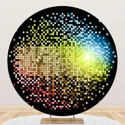 Aperturee Round Planetary Rocket Happy Birthday Backdrop | Custom Round Birthday Backdrop | Birthday Round Backdrop Cover | B...