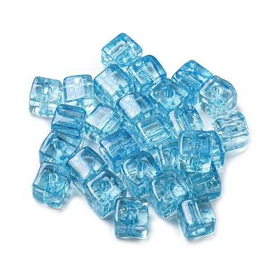 500Pcs Transparent Crackle Glass Beads