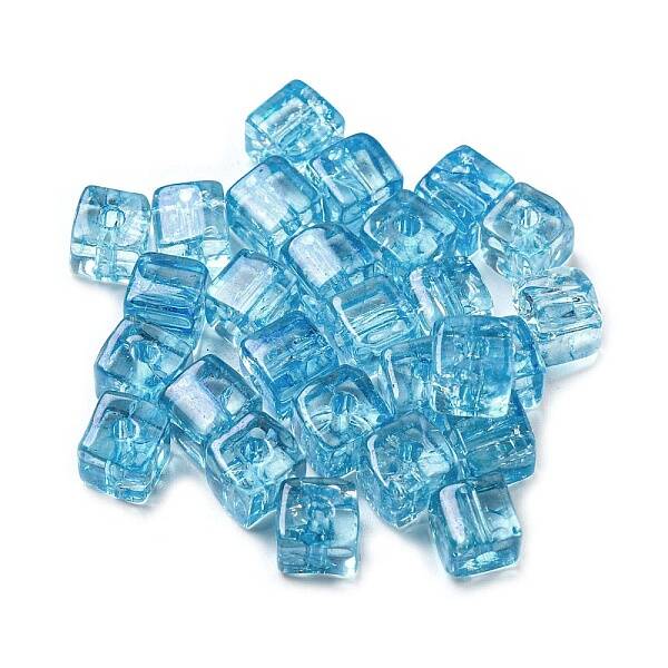 500Pcs Transparent Crackle Glass Beads