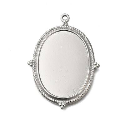 304 Stainless Steel Pendant Cabochon Settings