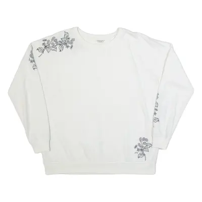 JACK WILLS Womens Sweatshirt White UK 14