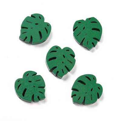 Spray Painted Natural Wood Beads