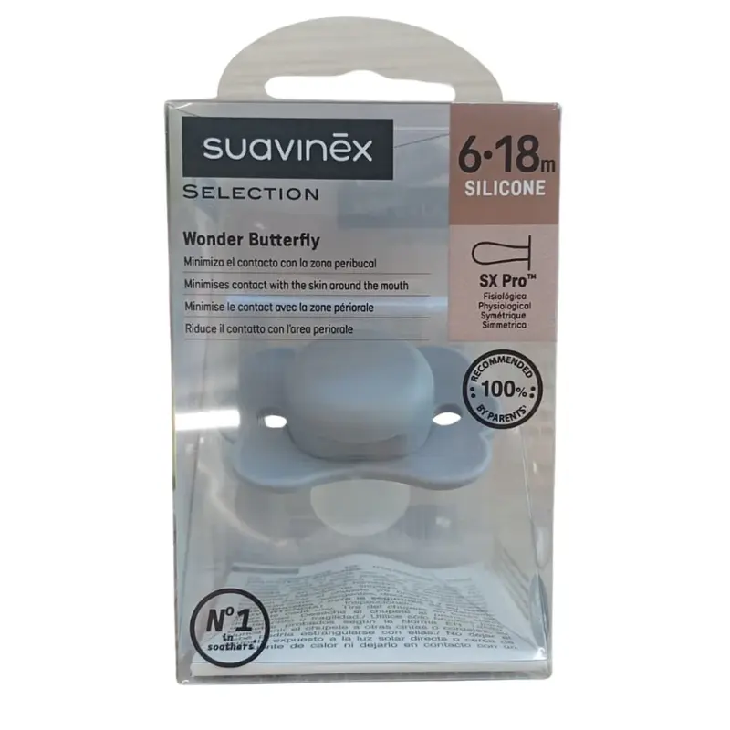 Suavinex  Physiological silicone pacifier 6-18 months Random color