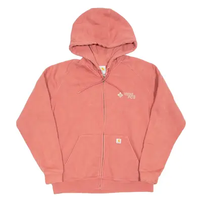 CARHARTT Womens Pink Hoodie Full Zip L