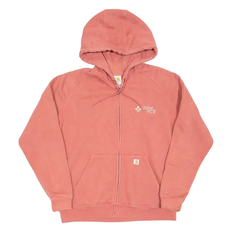 CARHARTT Womens Pink Hoodie Full Zip L