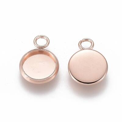 201 Stainless Steel Pendant Cabochon Settings