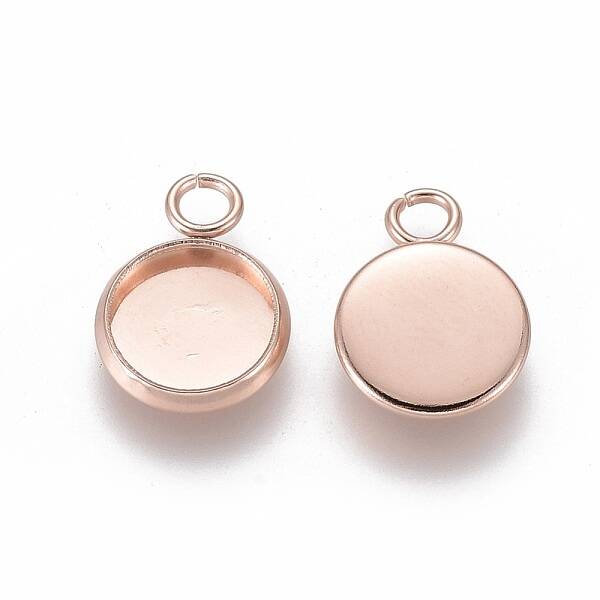201 Stainless Steel Pendant Cabochon Settings