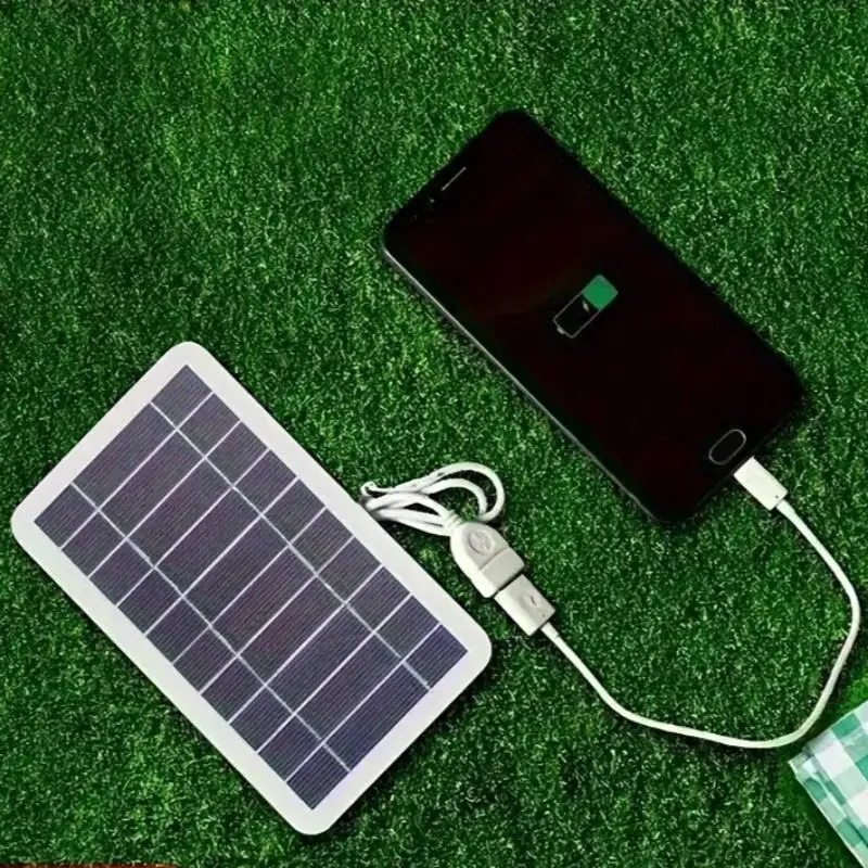 Portable USB Solar Panel, Waterproof Solar Charger, Solar Panel for Mobile Power, Phone Charging, Flashlight & Fan, Outdoor C...