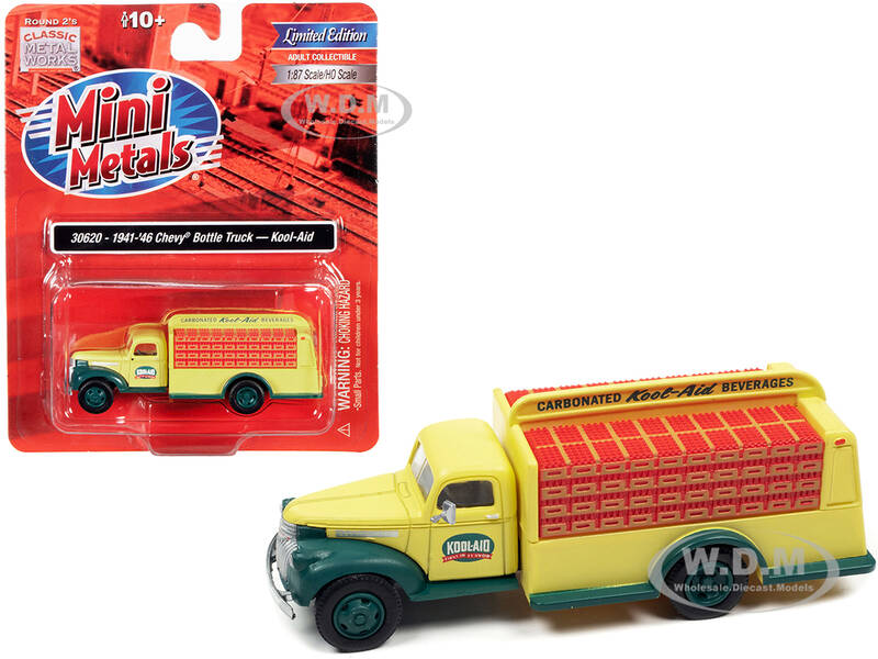 1941-1946 Chevrolet Delivery Bottle Truck Yellow and Green \