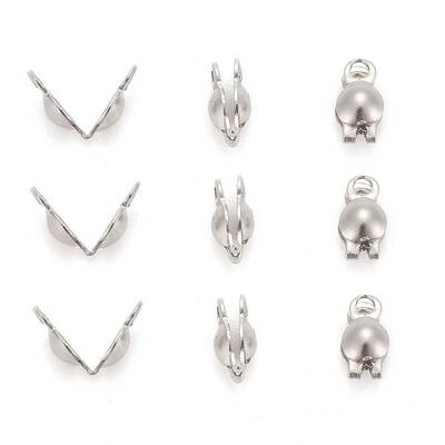 Tarnish Resistant Stainless Steel Bead Tips