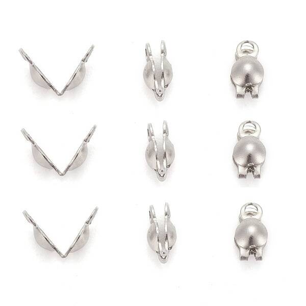 Tarnish Resistant Stainless Steel Bead Tips