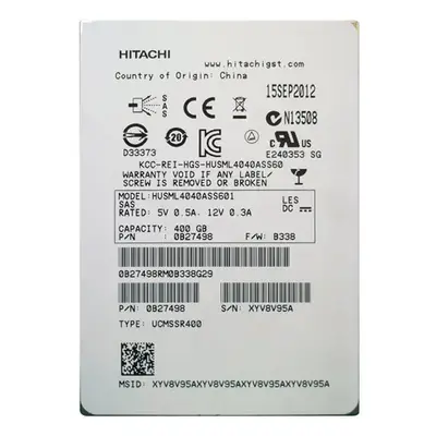 0B27498 HGST Ultrastar SSD400M Series 400GB Multi-Level Cell SAS 6Gb/s 2.5-inch Solid State Drive
