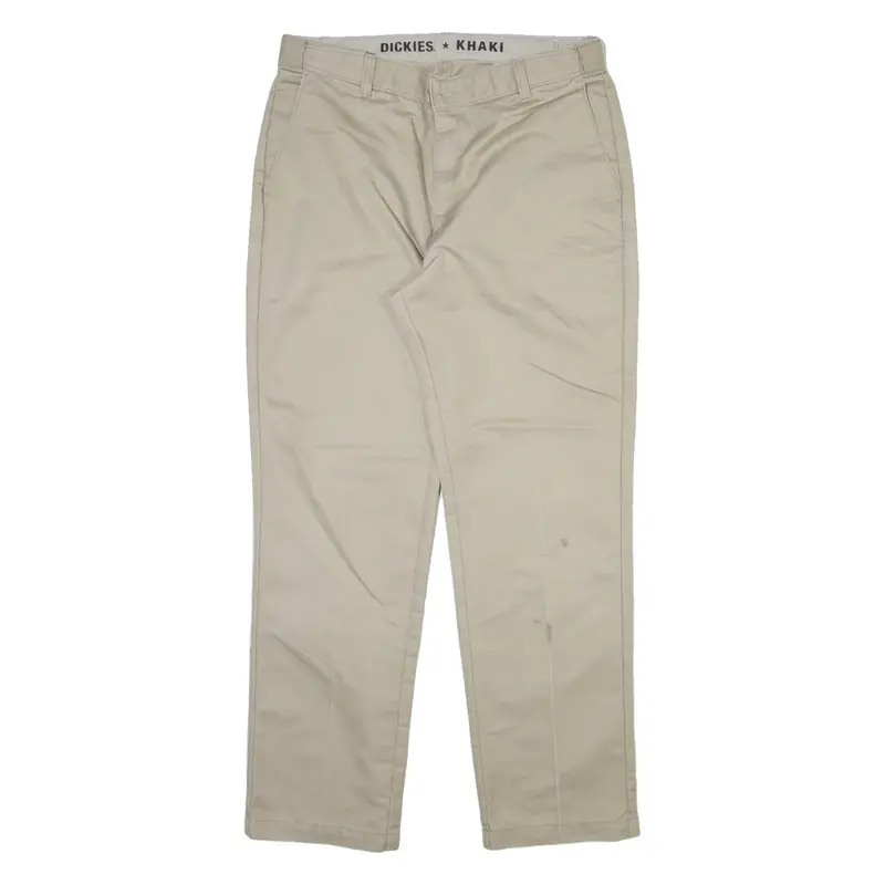 DICKIES Mens Trousers Beige Regular Straight W36 L32