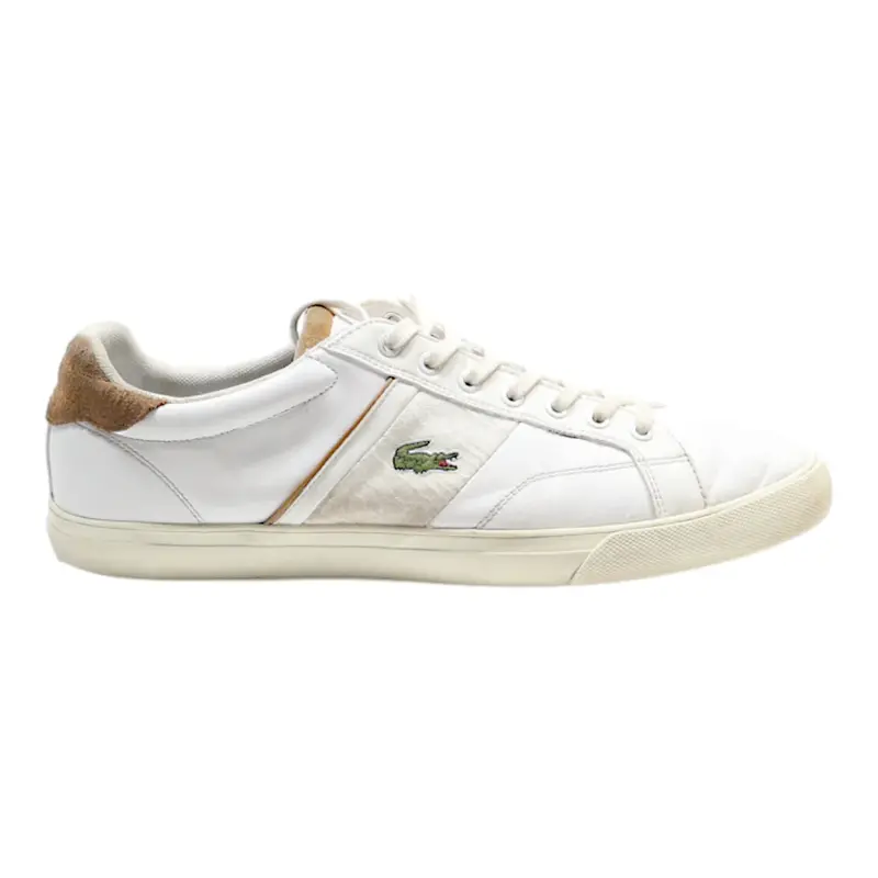 LACOSTE Fairlead Sneaker Trainers White Leather Mens UK 9