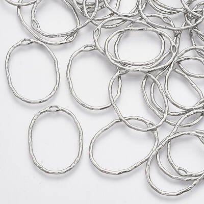 100Pcs Alloy Open Back Bezel Pendants