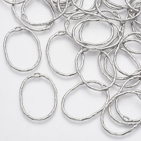 100Pcs Alloy Open Back Bezel Pendants
