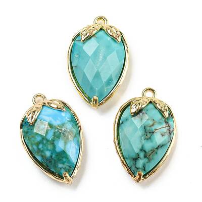 Natural Turquoise Faceted Pendants