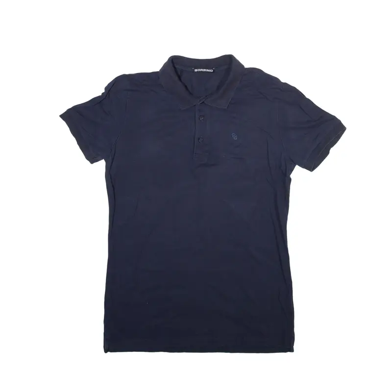 SORBINO Polo Shirt Blue Short Sleeve Mens S