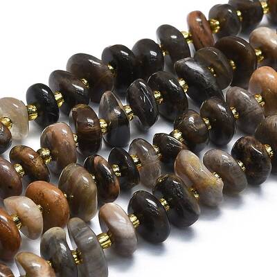 Natural Blcak Moonstone Beads Strands