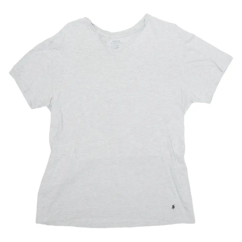 POLO RALPH LAUREN Slim Fit Mens T-Shirt Grey V-Neck L
