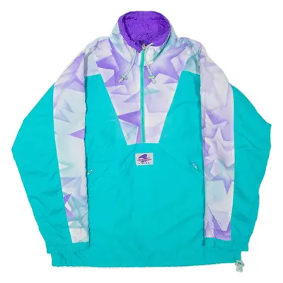 Womens Pullover Jacket Blue Colourblock XL