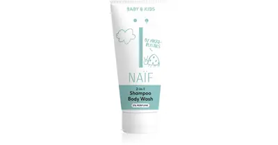 Naif Baby & Kids 2-in-1 gel and shampoo cleanser for children without fragrance 200 ml
