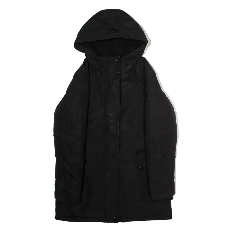 CALVIN KLEIN JEANS Womens Puffer Coat Black Hooded S