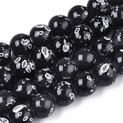 Baking Paint Glass Beads Strands