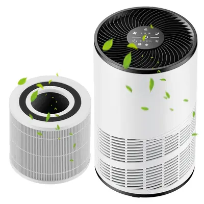 【Clearance】Air Purifiers with An Replacement 3-in-1 HEPA Filter for Home, Up to 1200 ft², Sleep Mode 25dB, Quiet Noise, ...