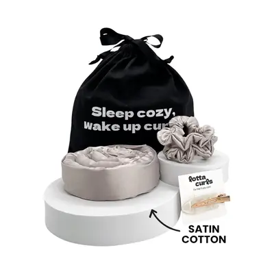 Lotta Satin Cotton Curling Iron Set, Champagne