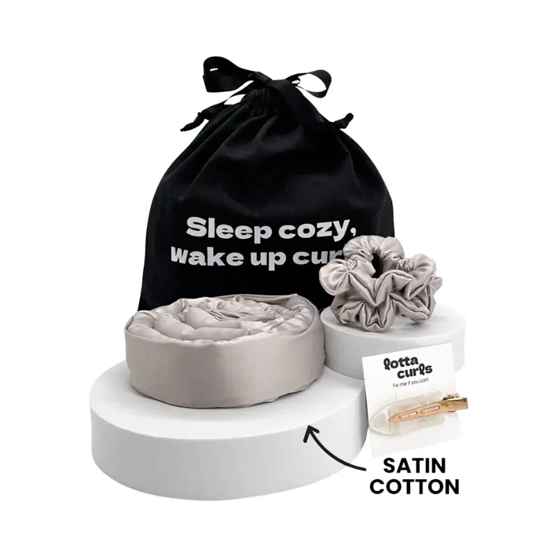 Lotta Satin Cotton Curling Iron Set, Champagne