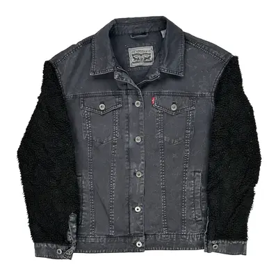 Levis Denim Jacket - Large Grey Cotton