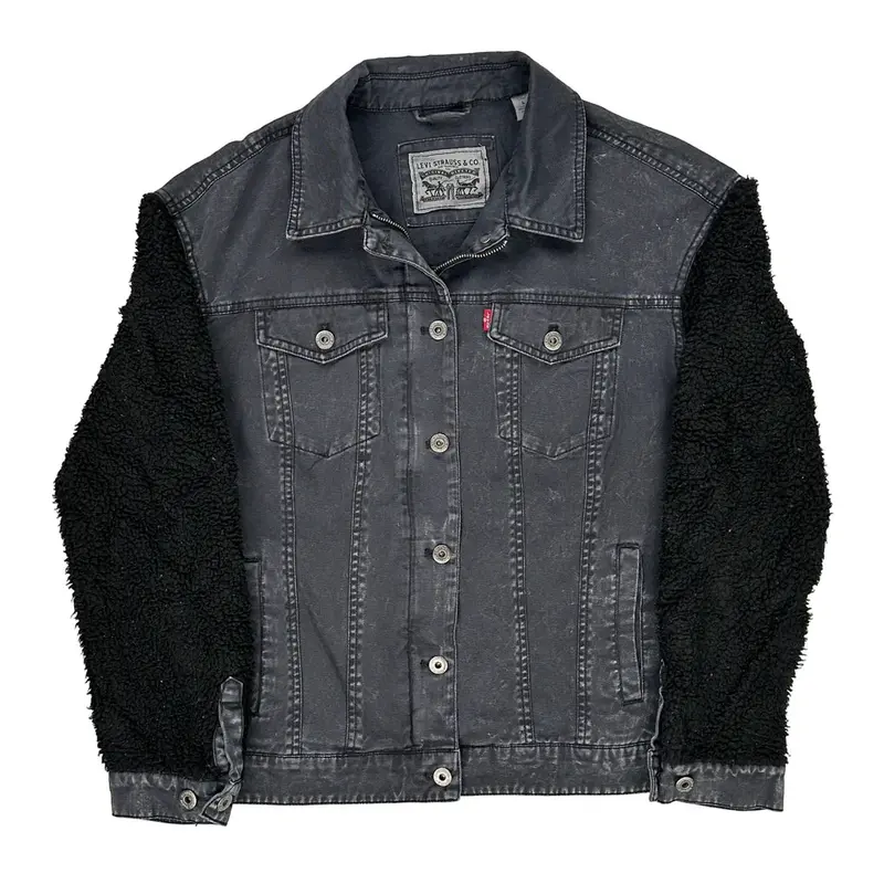Levis Denim Jacket - Large Grey Cotton