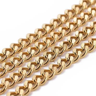 Ion Plating(IP) 304 Stainless Steel Curb Chains