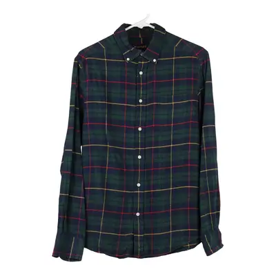 Piombo Checked Shirt - Medium Green Cotton