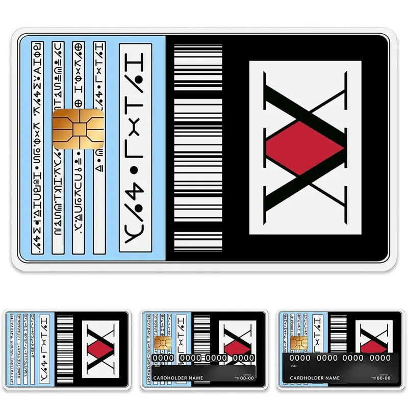 Credit Card Skin Sticker, 4 Counts/set Ultra-thin Waterproof Scratch Resistant Card Skin Sticker, Personalized Bank Card Stic...