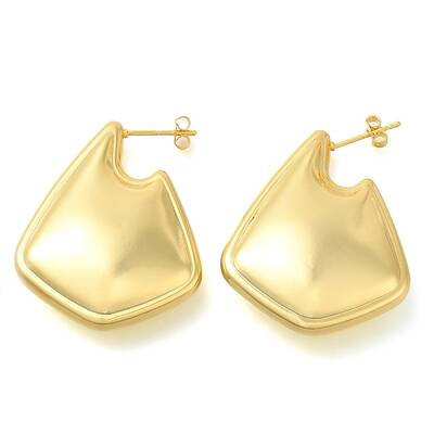 Rack Plating Brass Stud Earrings