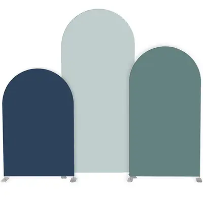 Aperturee Blue Set Of 3 Double Sided Party Arch Backdrop Kit | Chiara Arch Backdrop Diy | Diy Arch Backdrop Cover | Custom Ar...