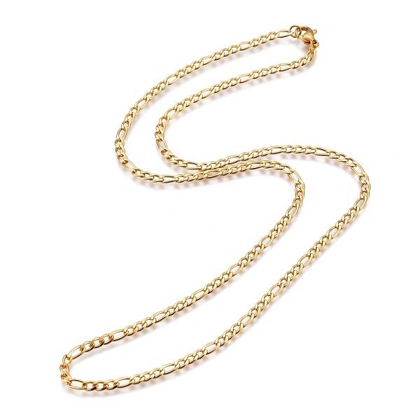 304 Stainless Steel Figaro Chain Necklaces