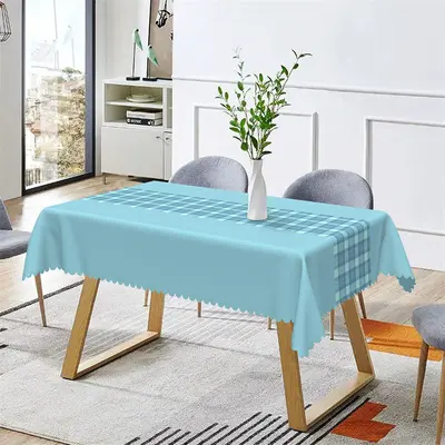 Modern Splicing Green Checkered Rectangle Tablecloth - Aperturee