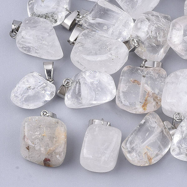 Natural Quartz Crystal Pendants