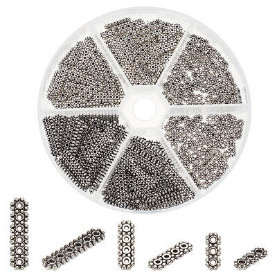 240Pcs 3 Styles Tibetan Style Spacer Bars