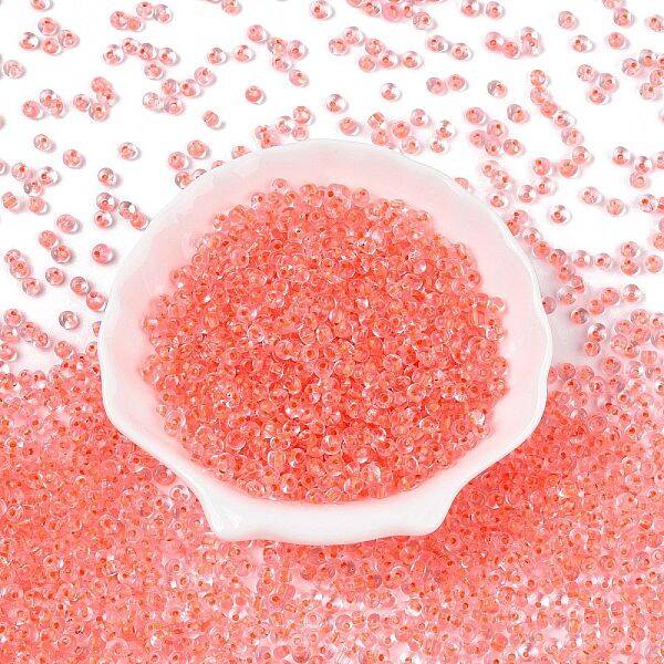6/0 Inside Colours Transparent Glass Seed Beads