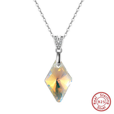 925 Sterling Silver Glass Pendant Necklaces
