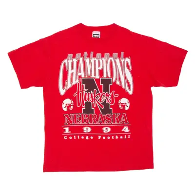 TULTEX Nebraska College Football Mens T-Shirt Red USA XL
