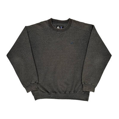 Starter Sweatshirt - Medium Grey Cotton Blend | Size: medium